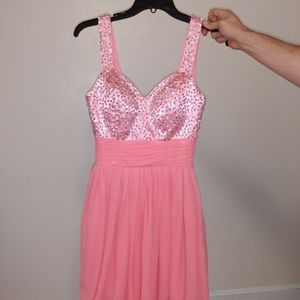 Pink rhinestone dress